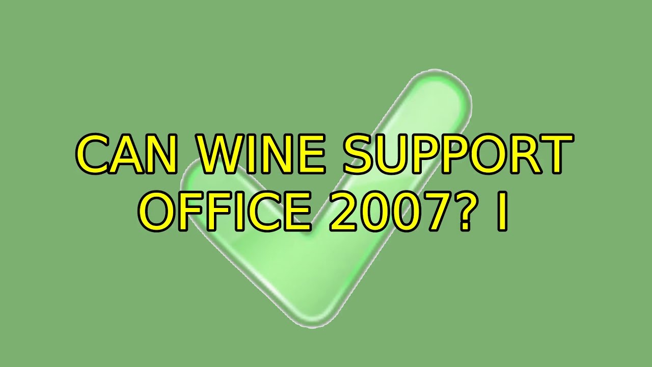 office 2007 support